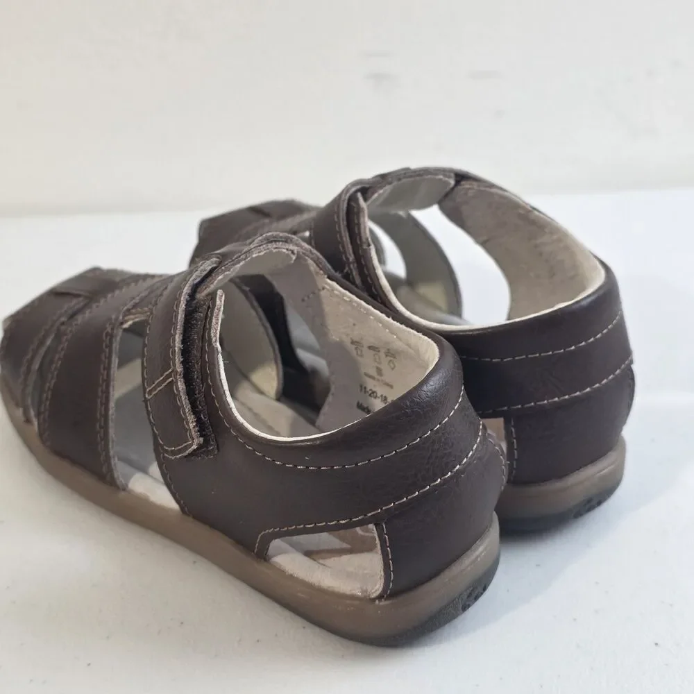 See Kai Run Kids Shoes Jude IV Brown Sandals Fishermans US Size 10 Toddler Nwob